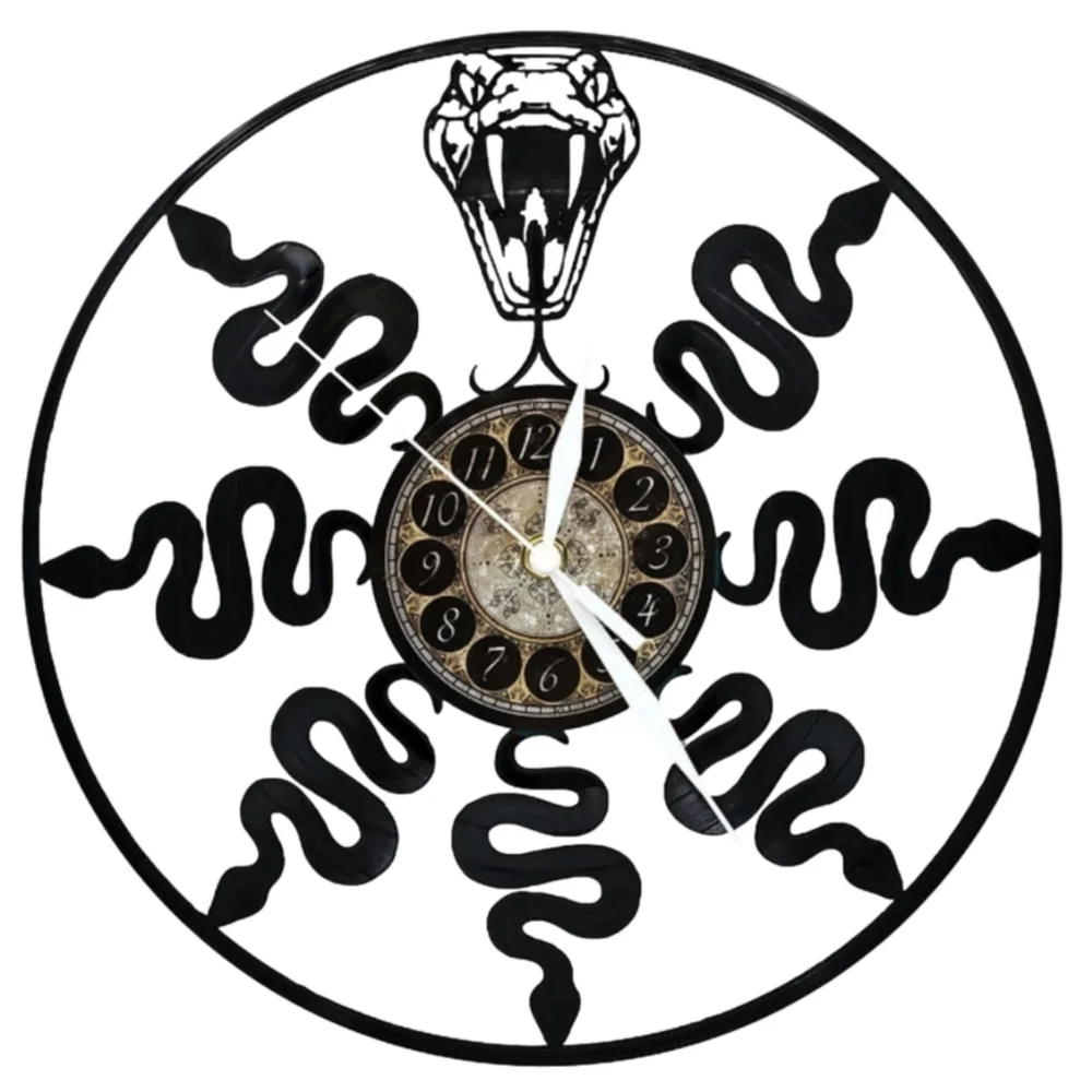 SNAKE vinyl record clock | Man Cave wall art gift